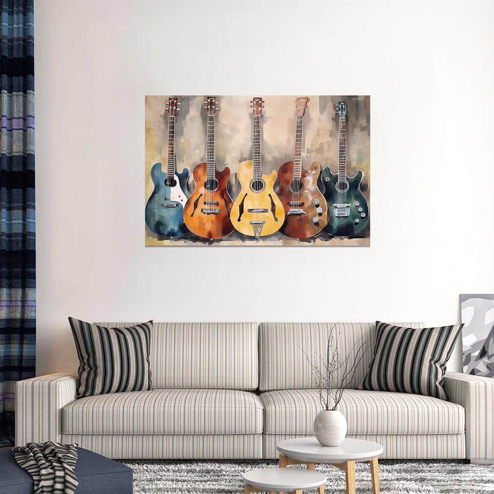 CCWACPP Guitar Canvas Wall Art Music Painting Wall Decor Musical Themed Prints Artwork for Music Studio Pub Bar Home Decor Framed (30x45cm) - Image 3