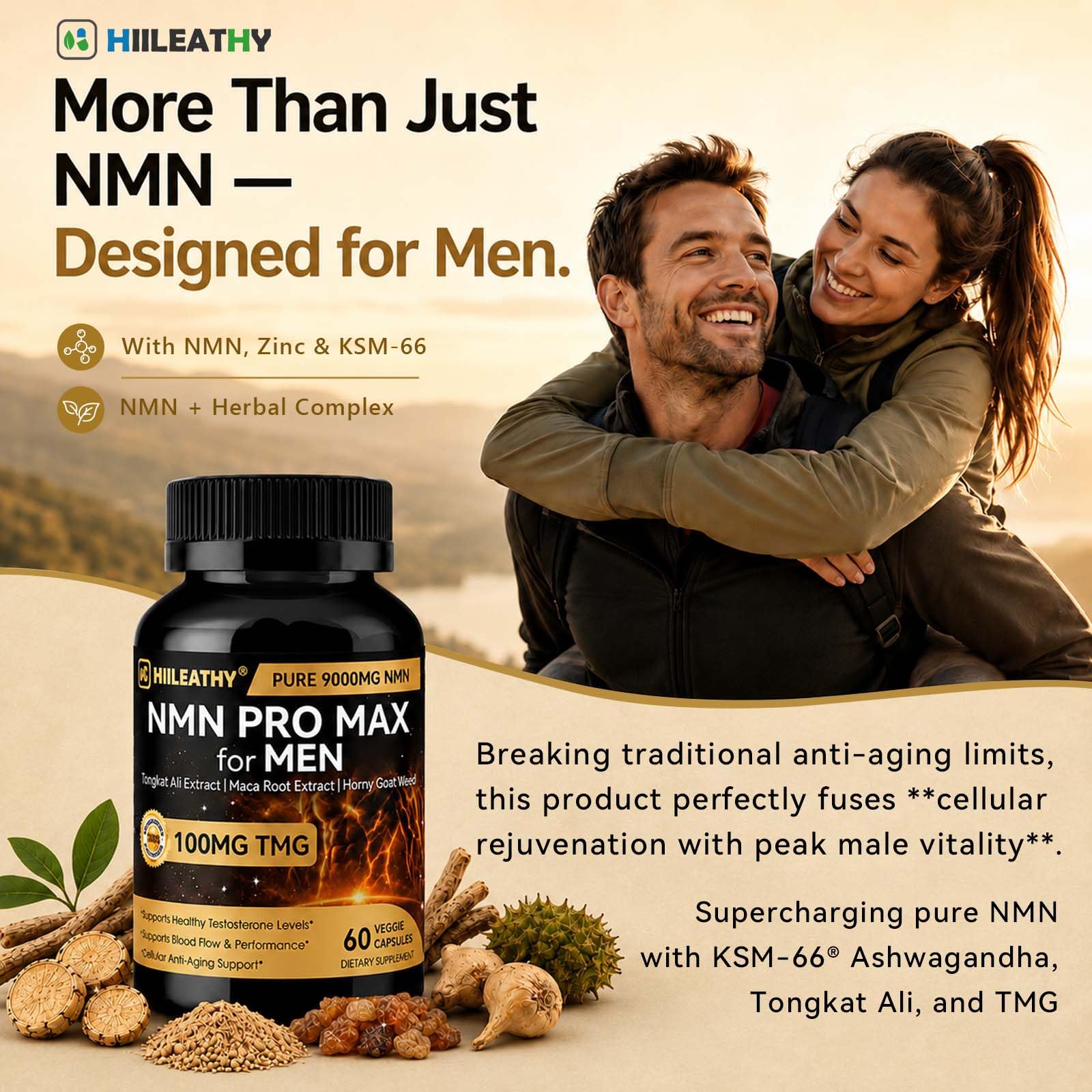 NMN Supplement, NMN for Men Women 10 in 1 Formula, Pure NMN Supplement for Energy Vitality Stamina Boost 60Capsules — Amazon image 8