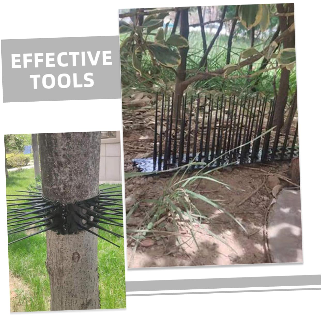 WOONEKY 9stücke Vogelabwehr-Spikes Kunststoff Effektiver Schutz Für Garten Und Zäune Gegen Tauben Katzen Raben Und Andere Tiere Einfache Installation Hohe Wirksamkeit Design