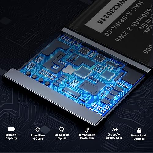 Miniatura 4 de Paquete de reemplazo de batería HAC-006 de 600 mAh para Nintendo Switch HAC-015 HAC-016 Izquierda y Derecha Joy-Con Controlador Batería Recargable