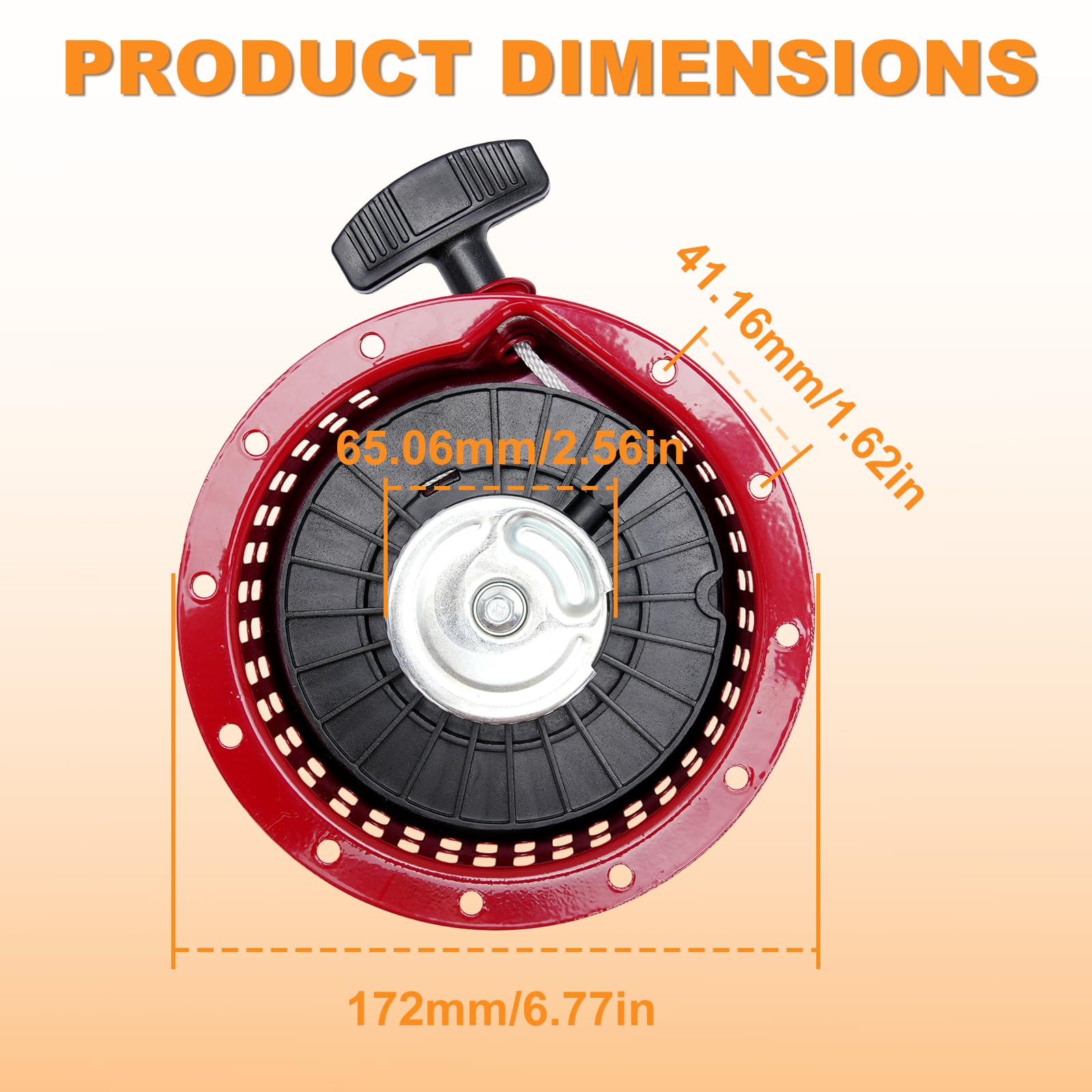 Seilzugstarter Kit für Honda G150, G200, GV200, GX110, GX140 Motoren, Generatoren, Rasenmäher, Hochdruckreiniger, Teilenummer, Ersatz für OEM 28400883040ZB