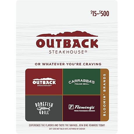 LongHorn Steakhouse Gift Card: $100