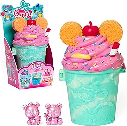 Cherry Pets – Smoothie Fun Park Bear Twins. Casita con Parque de Atracciones en Forma de Smoothie: Incluye 1 Smoothie, 2 Figuras exclusivas “Color Reveal” y 3 Accesorios