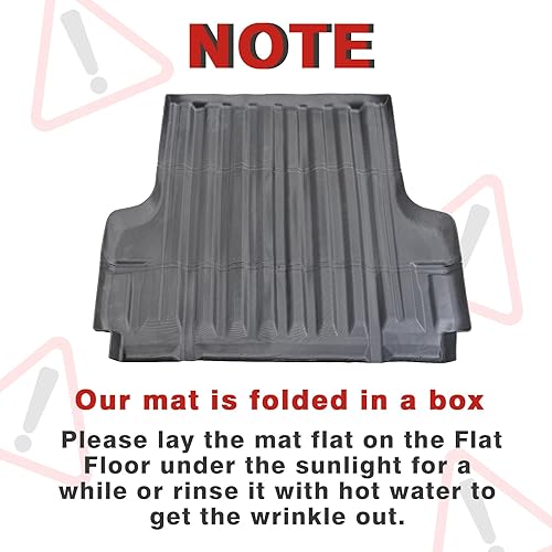 Miniatura 6 de Tapete para caja de camioneta Frontier 2022-2024 de 5 pies (60 pulgadas), material TPE para todo tipo de clima, forro de caja de camioneta