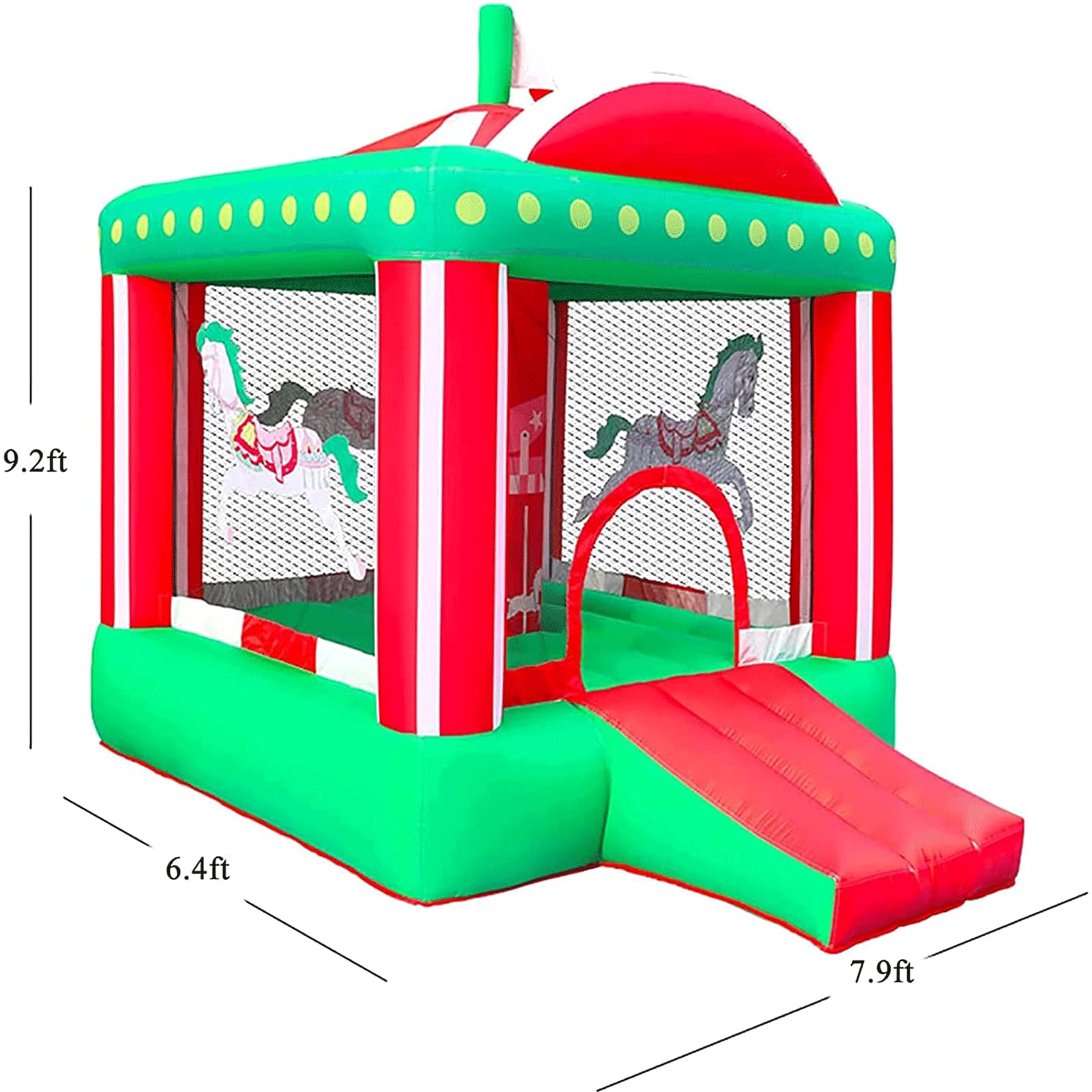 Castillos hinchables, Castillo Hinchable Suave y Seguro, casa de Rebote Inflable Grande, Salto Material Grueso con soplador tobogán, Parques jardín al Aire Libre