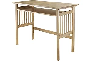 Winsome Wood Orion Folding Computer Desk with Drawer, Beechwood