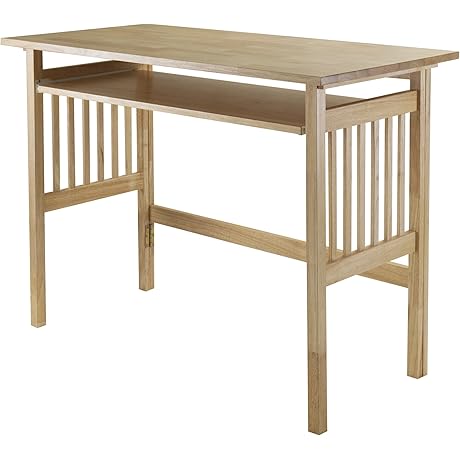 Winsome Wood Orion Folding Computer Desk with Drawer, Beechwood