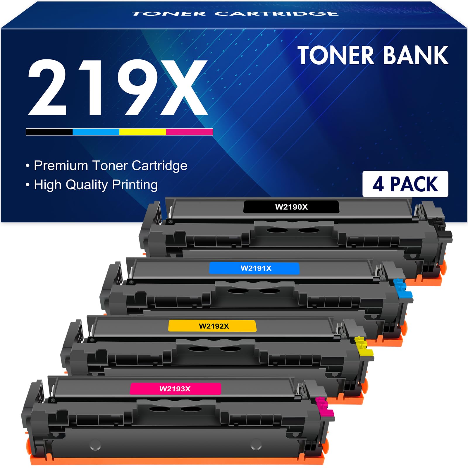 219X 219A MFP 3302FDW 3302FDW 3302SDW 3302FDN Toner sans Puce 4 Pack