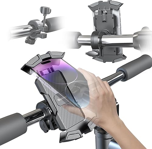 Miniatura 7 de Soporte para teléfono de bicicleta, soporte para teléfono de motocicleta, abrazadera para manillar de motocicleta, clip de teléfono para scooter