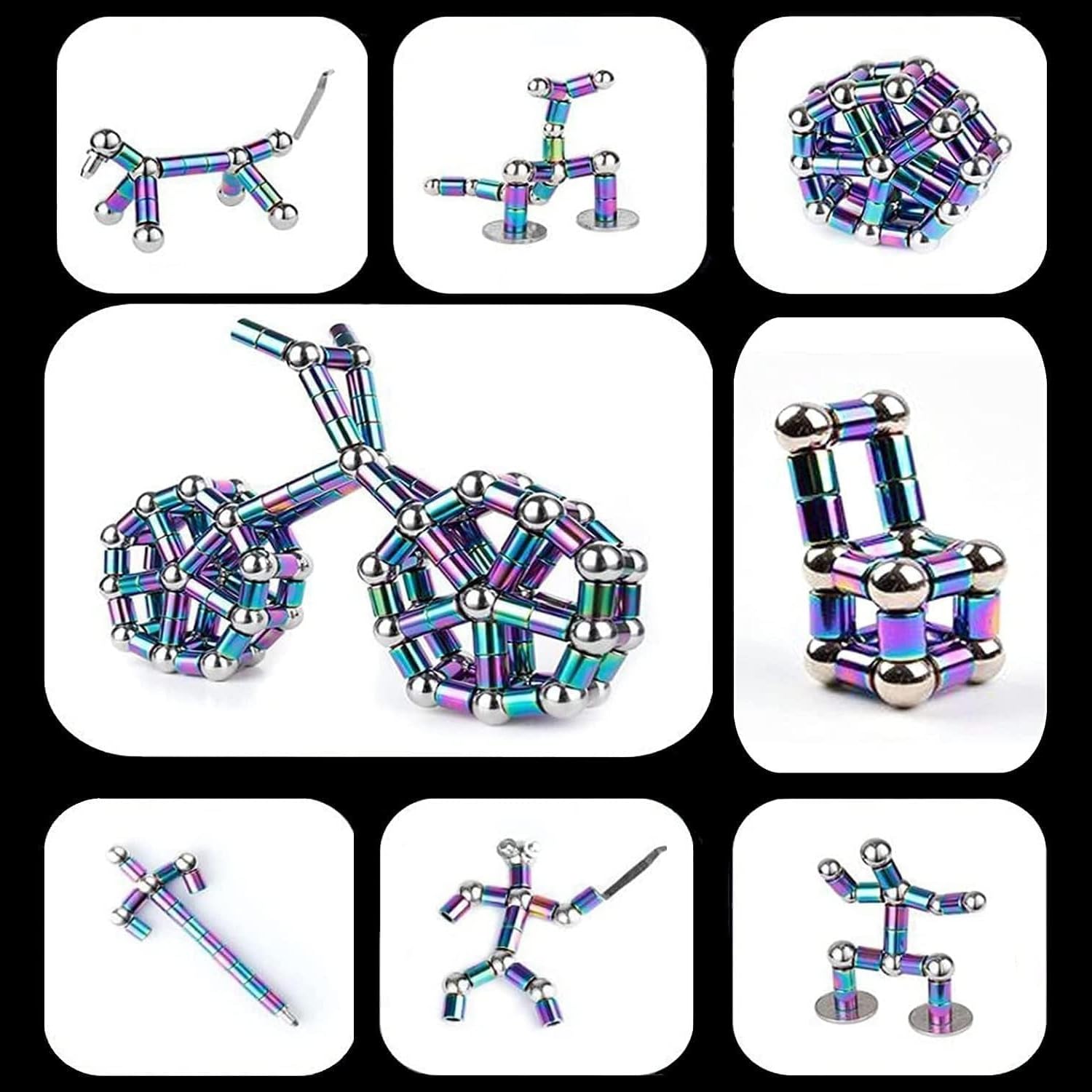 VIVIZEN Magnetic Fidget Pen, Multifunctional Writing & Focus Tool with 2 Refills & 2 Stylus Tips - Image 2