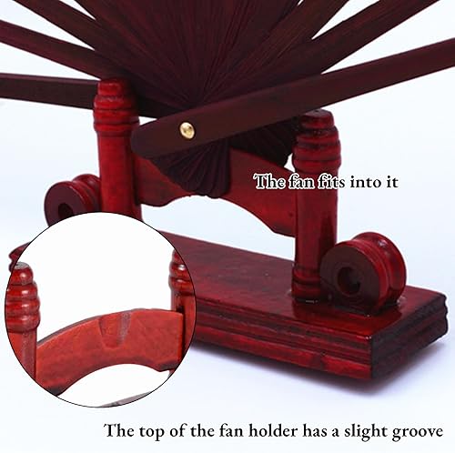 Miniatura 3 de AUNMAS Soporte de exhibición decorativo plegable para ventiladores, práctico chino, para decoración de escritorio de oficina en casa (solo soporte)