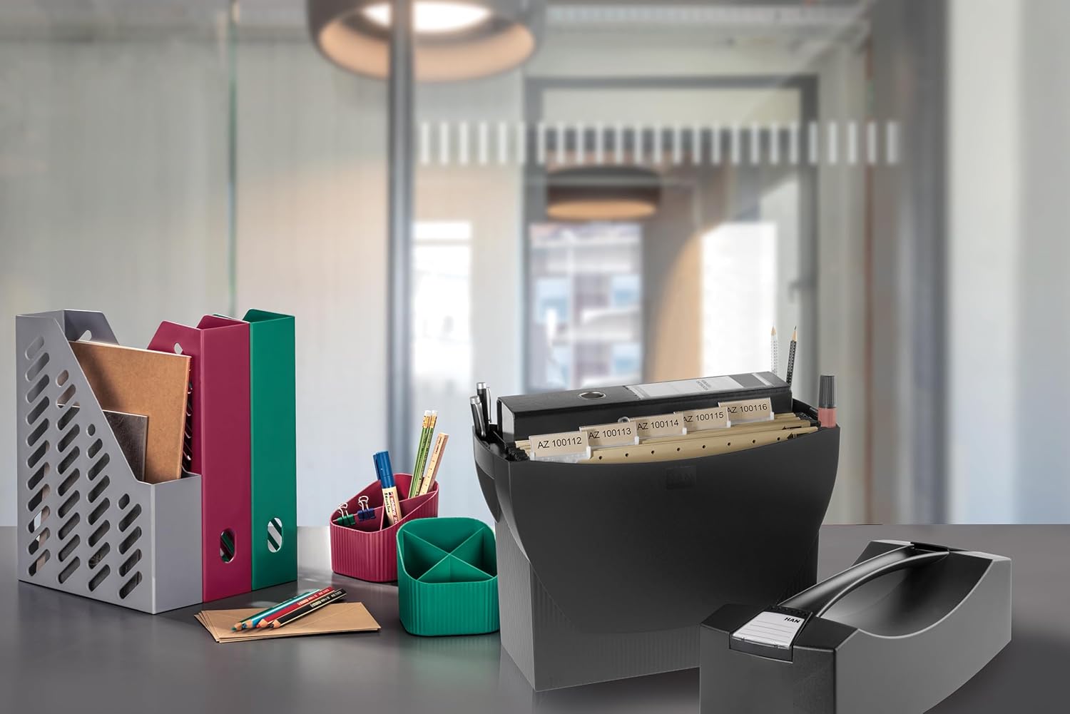 HAN Swing Karma 19008-13 Suspension File Box for 20 Suspension Files 80-100% Recycled Material Eco Black