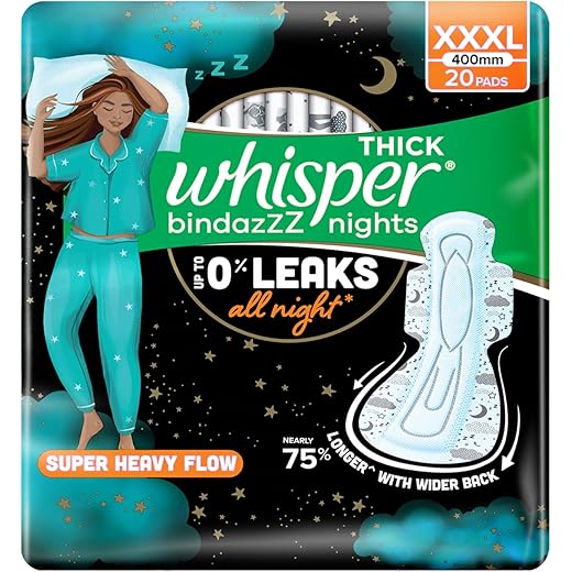 Whisper Bindazzz Nights Sanitary Pads XXXL