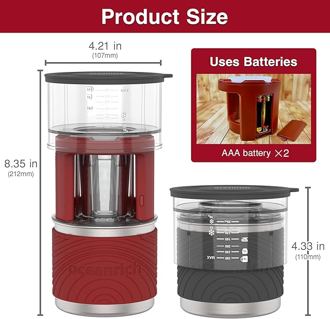 Cafetera Portátil Automática de Goteo con Calentador de Taza 280 ml miniatura 2