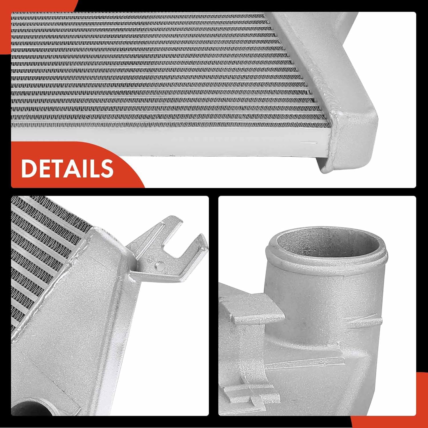 A-Premium Turbocharger Intercooler Compatible with Dodge Ram 2500 2003-2009, Ram 3500 2003-2009, 5.9L 6.7L, Charge Air Cooler