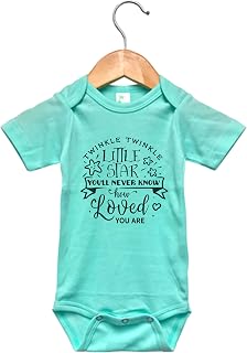 Twinkle Twinkle Little Star Onesie (6-12m) GREEN, expecting dad gift, fathers day gift, gender neutral coming home outfit, newborn boy personalized gift, gender reveal bodysuit