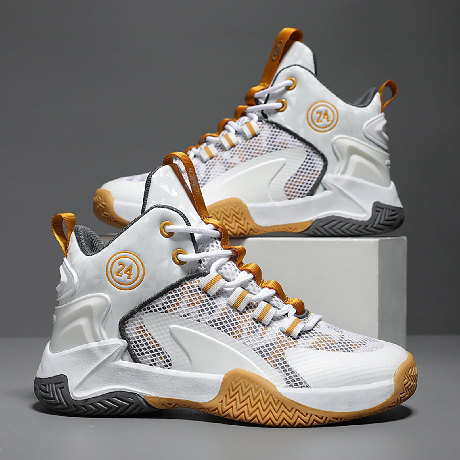 Basketballschuhe Kinder für Jungen Mädchen Sportschuhe Leicht Atmungsaktive Turnschuhe High Top Sneaker