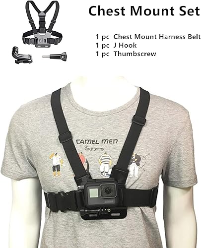 Miniatura 8 de Arnés de montaje en el pecho Chesty Vest Correa de montaje en la cabeza para cámara de acción compatible con GoPro Hero 12, 11, 10, 9, 8, Max, Go