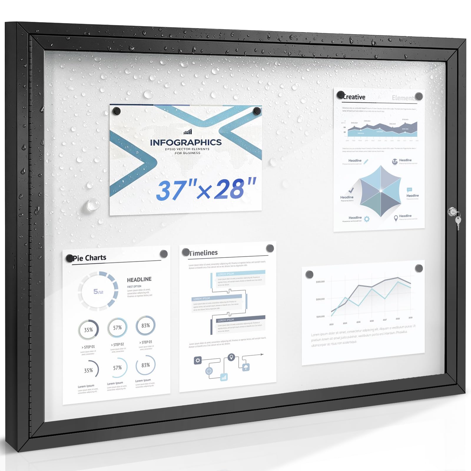 Photo 1 of SWANCROWN 37x28" Outdoor Bulletin Board