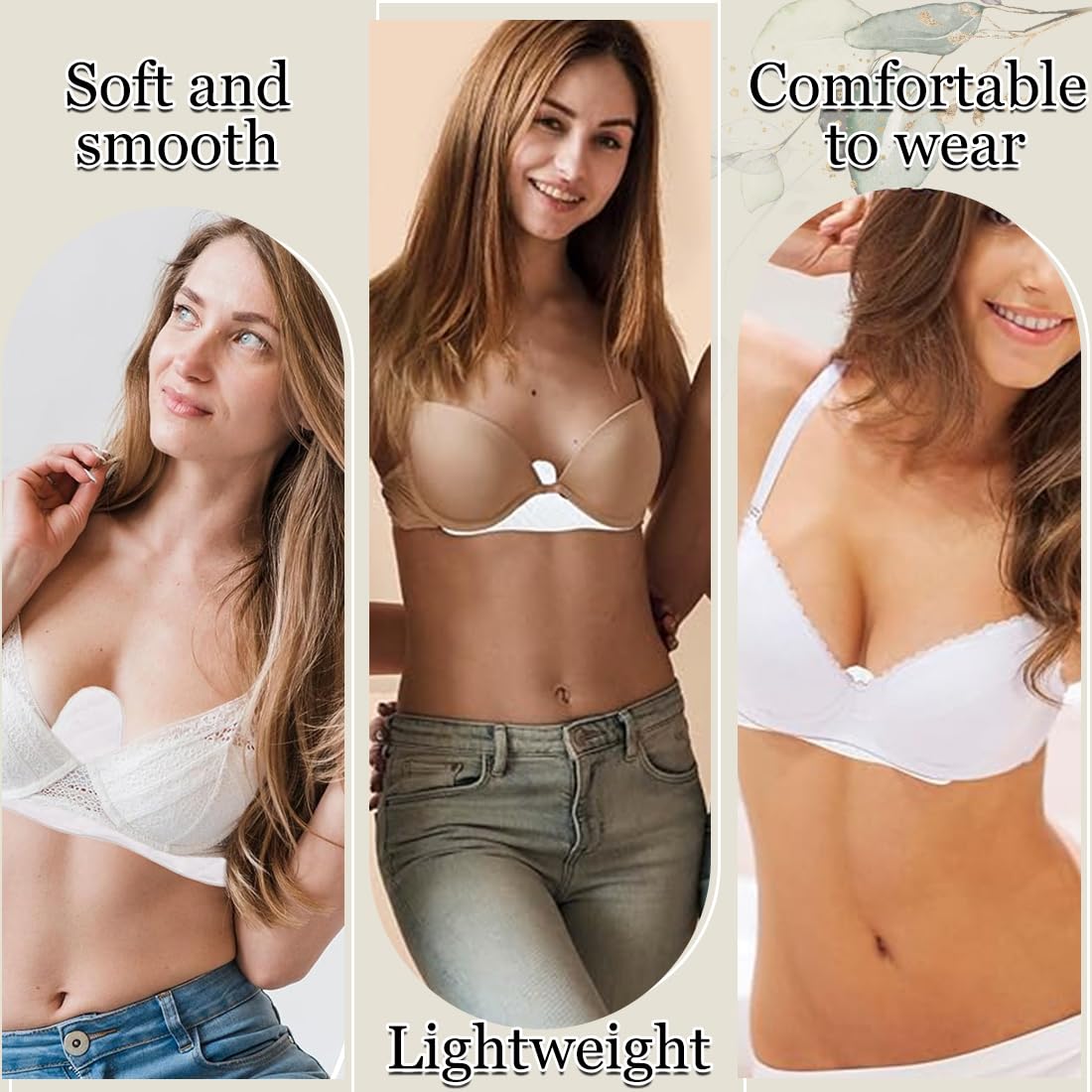 Confezione da 4 di protezioni per il petto in cotone riutilizzabili per donne, reggiseno antisudore sottoseno, protezioni per il sudore, prevengono perdite di sudore e latte
