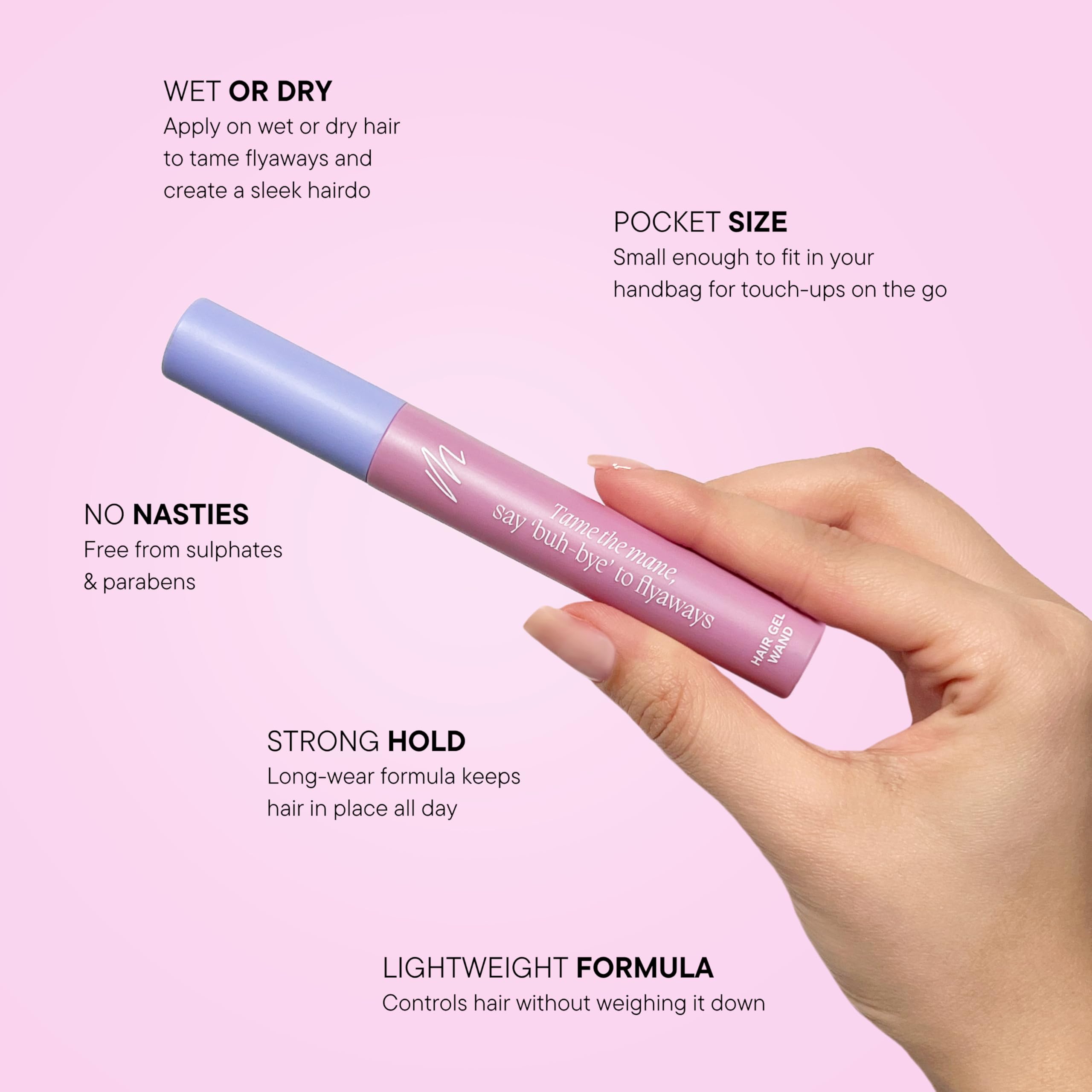 Mermade Hair Haargelstab, glatter Klebestift für Babyhaare und Flyaways