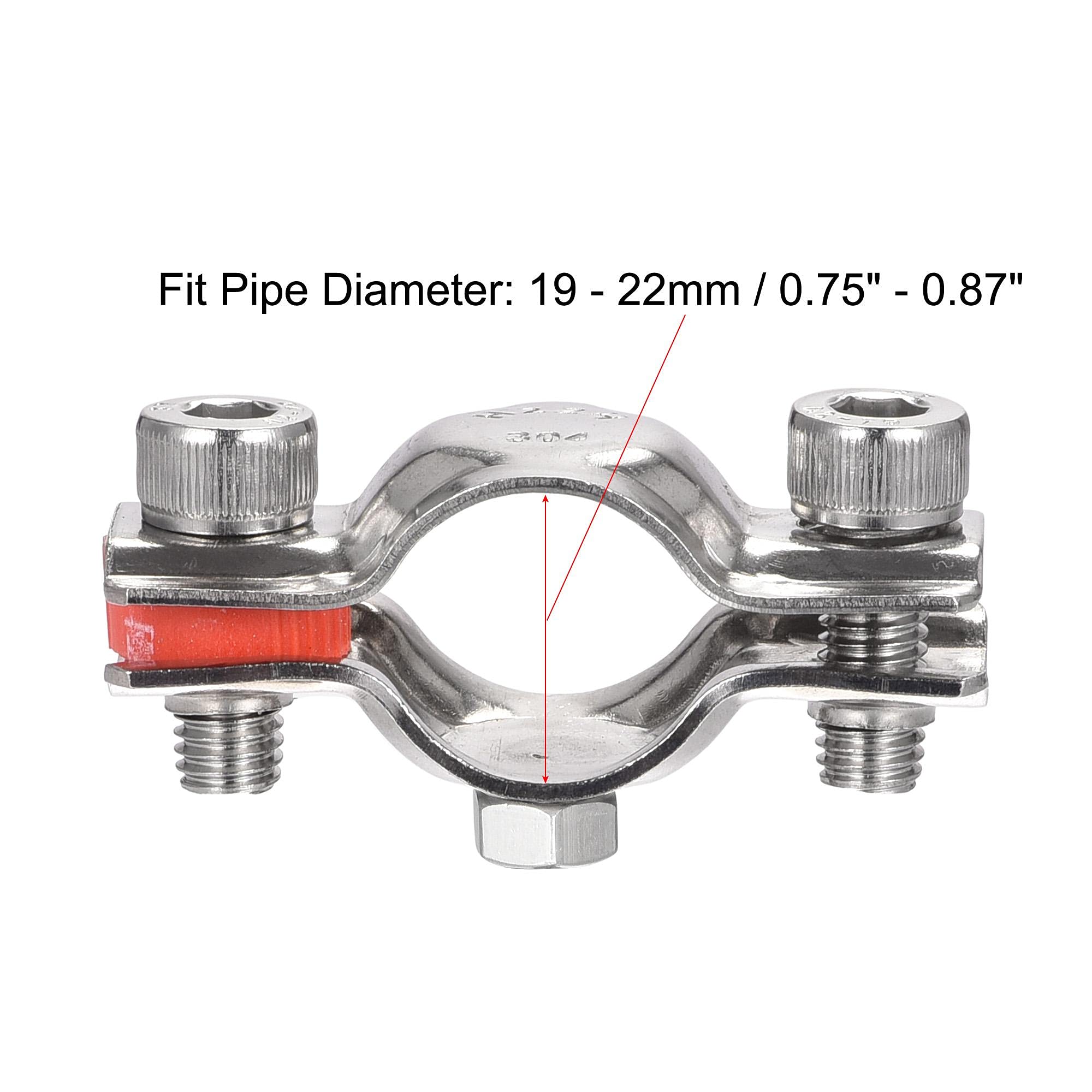 Uxcell Edelstahl Rohrhalterung, 2 Stück – Für 48–51 Mm Rohre, Verstellbar, Wand-/Deckenmontage, 304 Edelstahl Poliert