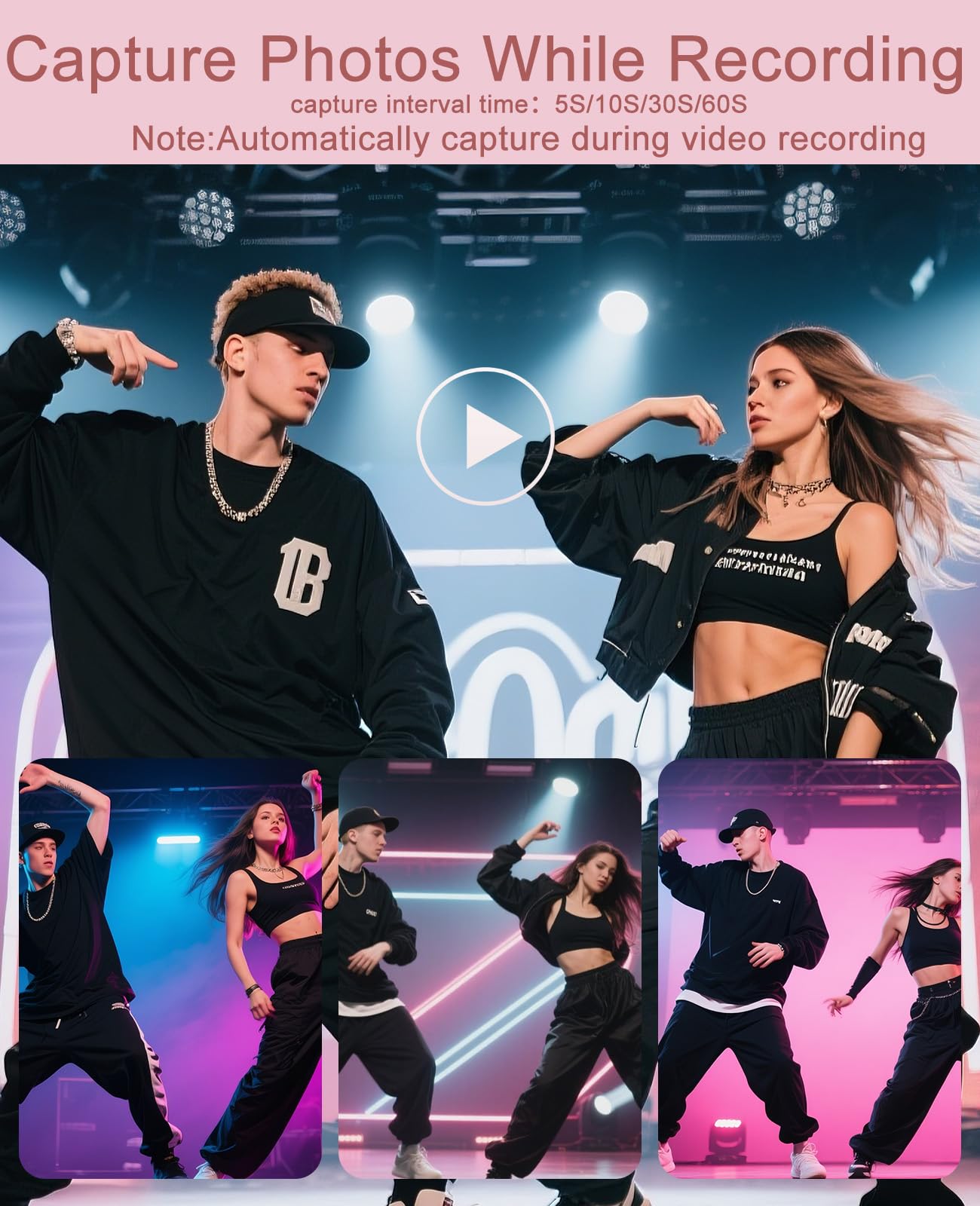 FLATIC Digital Camera, 5K 75MP Cameras for Photography with WiFi & 64GB TF Card, Autofoucs Vlogging Camera for YouTube with 180° Flip Screen, Compact Vlog Travel Camera Kit for Beginner, Teens, Pink