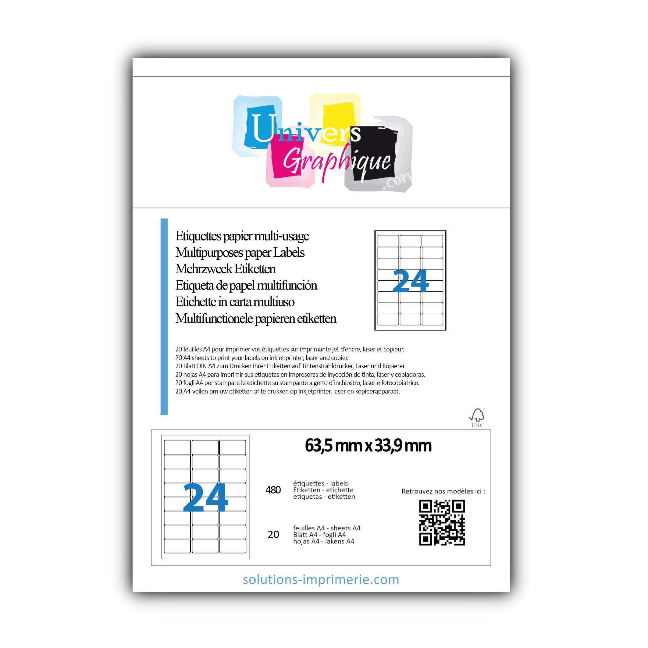 100 Feuilles étiquettes Expédition Colissimo/Chronopost - 110x190mm, Intégrées - Pour Professionnels Et Particuliers