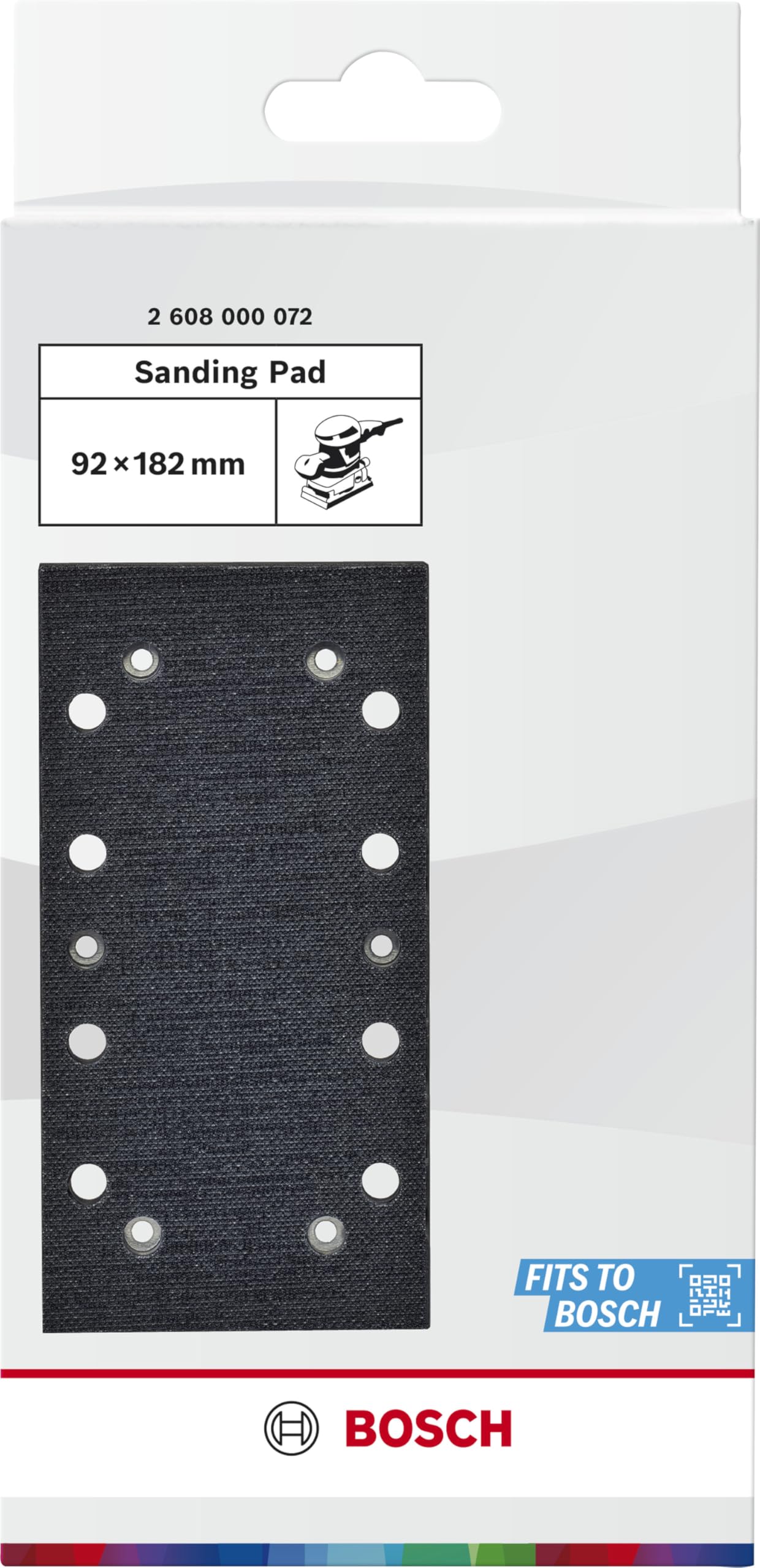 Bosch Profesional 2608000072 - Placa lijadora (182 x 92 mm) para GSS 23 AE, PSS