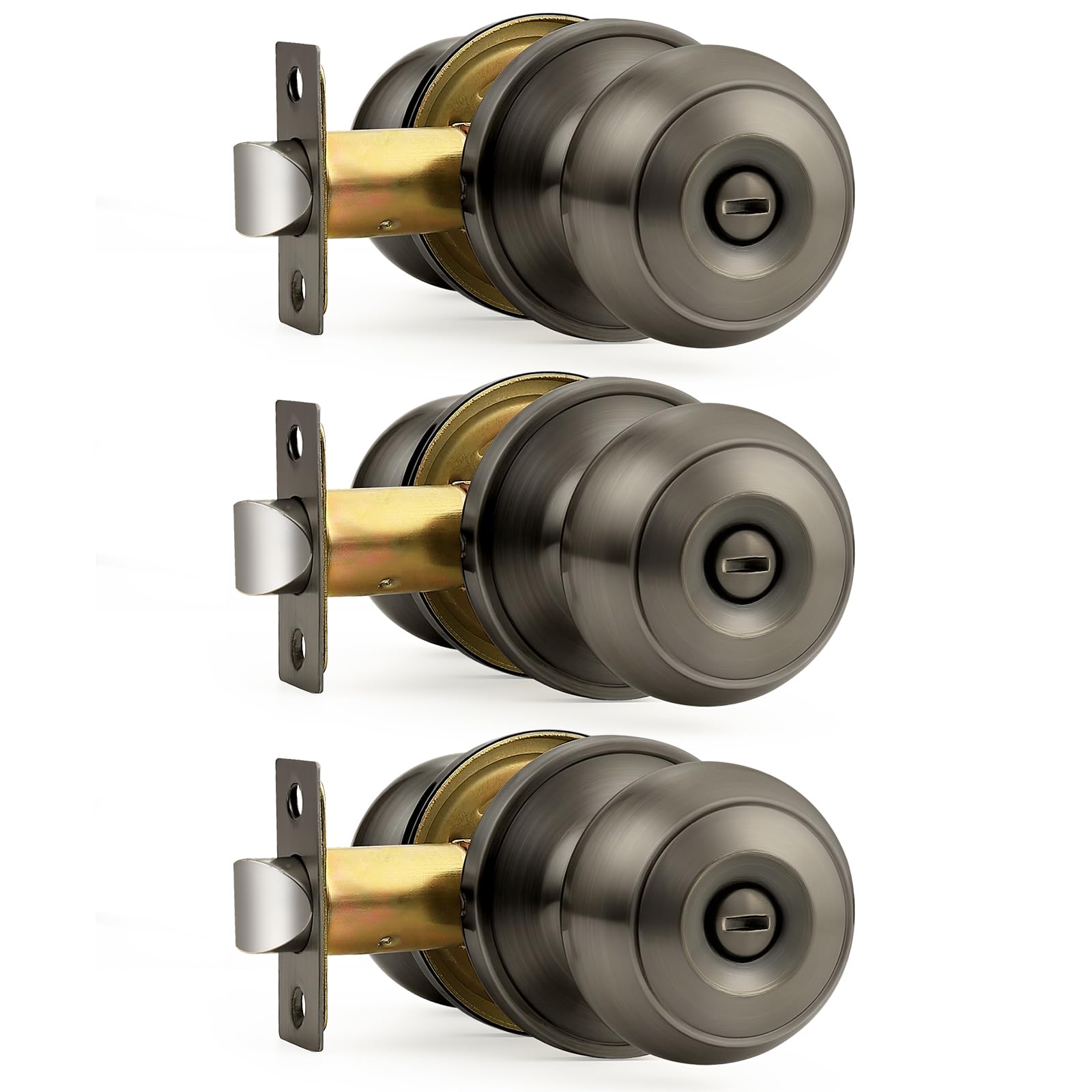 Probrico Black Door Knobs - Matte Black -14