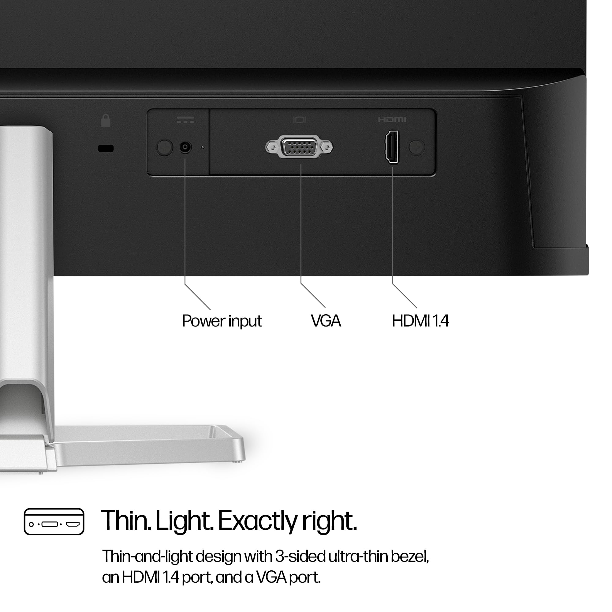 HP Series 5 23.8" FHD Height Adjust Monitor (524sh) | 100Hz Refresh Rate |1500:1 Contrast Ratio | 99 percent sRGB Spectrum | 300 Nits Brightness | HDMI, VGA Ports | Ergonomically Adjustable — view 6