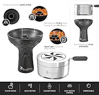 Vista 3 de Tazón de silicona para cachimba con ProH3 Shisha para gestión de calor de carbón