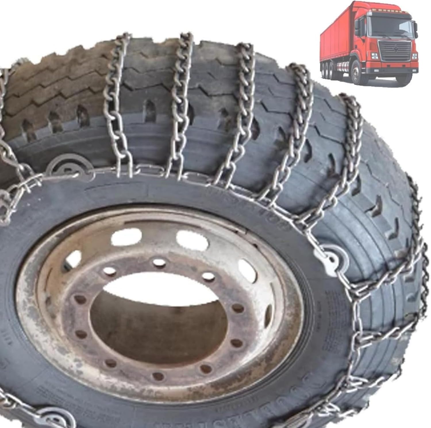 2pcs 9mm Heavy Duty Snow Tire Chains for Suv Pickup Trucks and AVT Traction Chains Manganese Skid Design for Snow and MudReliable Grip 7.50-16 2pcs 6.00-14