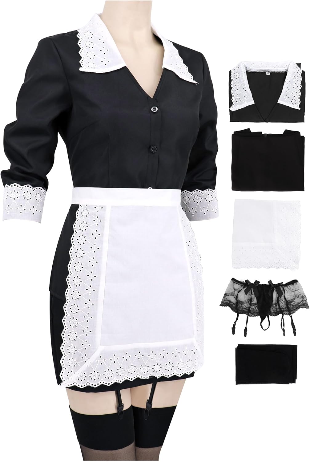 C-ZOFEK Women's US Size Moi Cosplay French Maid Costume Outfit for Halloween Christmas Small