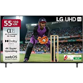 LG 139 cm (55 Inches) UR7500 AI Series 4K Ultra HD (3840 x 2160