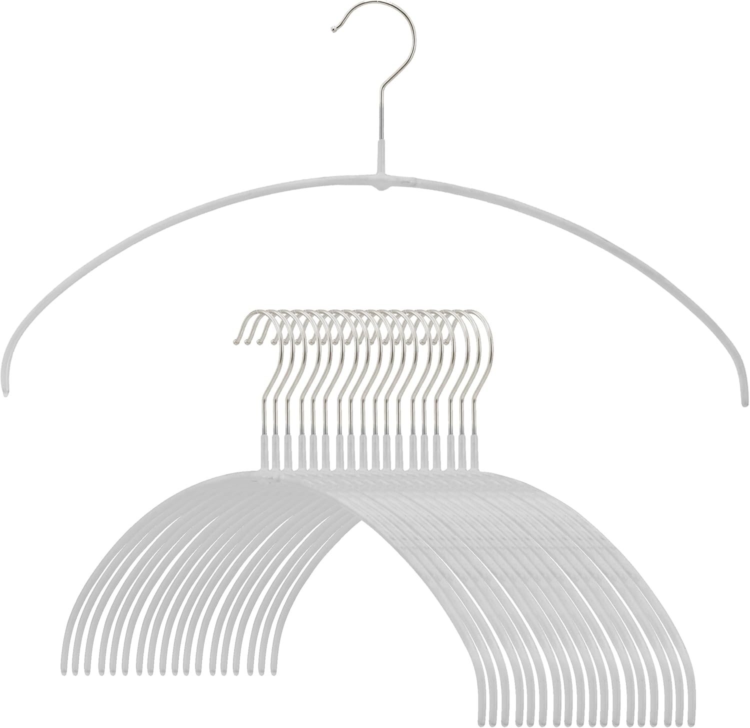 Mawa Narrow Petite Clothing Hangers, Steel Hanger with Non