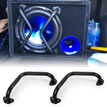 8" Speaker Bar Grill Matte Black Metal Car Audio Speaker Grill Cover, Subwoofer Grill Cover Protector