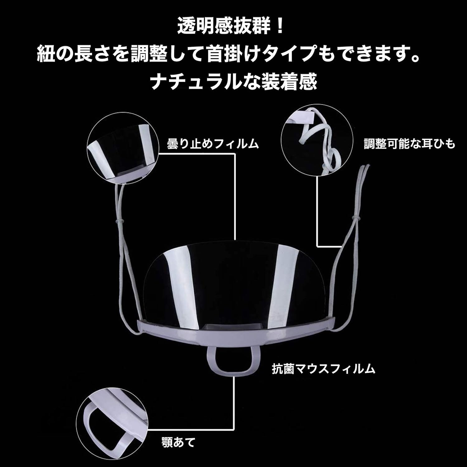高級品 マウスシールド 10枚セット 個別包装 クリア 透明 軽量 飛沫防止 笑顔が見える 接客 業務用 10人分 Discoversvg Com