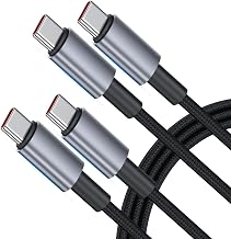 SUNGUY USB C to USB C Cable 6FT, 2Pack 240W USB-C Charge Cable Type-C Fast Charging Cord Phone Charger USBC to USBC Cable for iPhone 17 16 15 Pro Max iPad MacBook Galaxy S25 S24 Pixel and More
