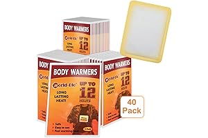 40 Pack Body Warmers - Adhesive Heat Packs for Cold Weather Relief