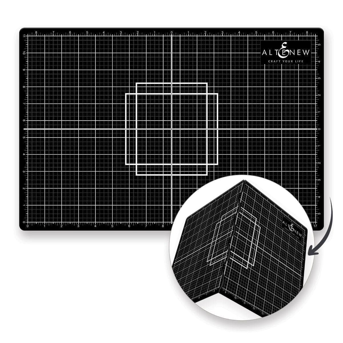 Crafter's Foldable Cutting and Alignment Mat (A3 Size) Self-Healing, Collapsible, Easy to Read Grid, Inches and Centimeters, Paper Alignment