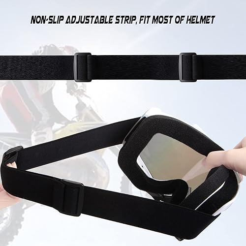 Miniatura 4 de Dmeixs Gafas de motocross para motocicleta, anti UV, a prueba de viento, a prueba de polvo, antiarañazos, para cuatrimoto, resina sintética, MX,