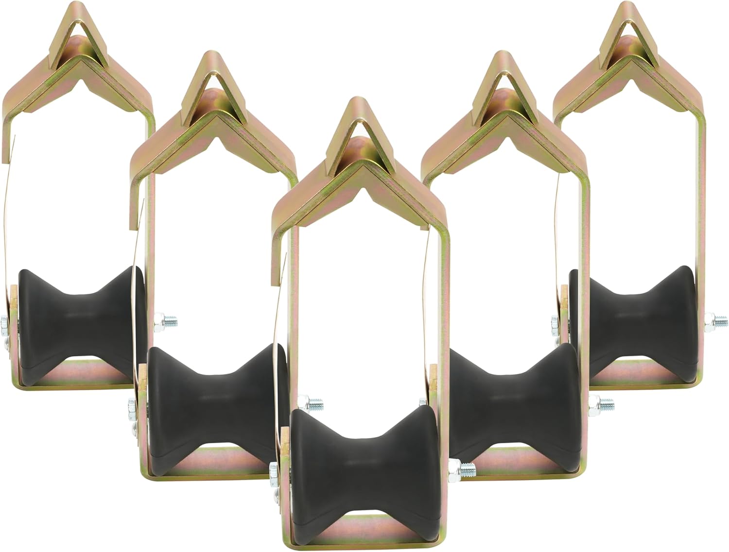 HECASA Universal 5PCs Cable Rollers 3" in diameter Aerial Construction Lineman Tools outdoor Steel+Plastic Zinc-Plated including fiber optic cable