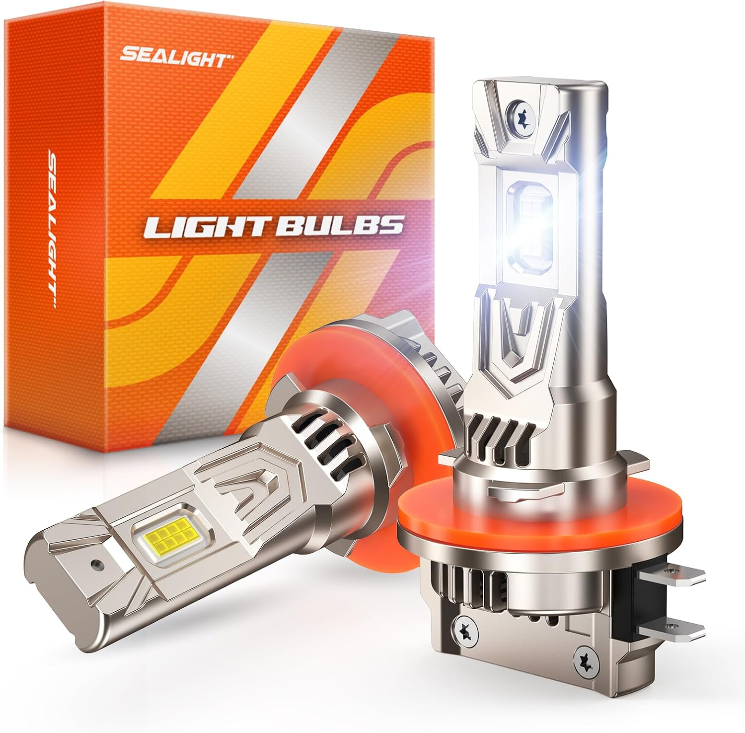 SEALIGHT H11 LED Fog Light Bulb, 20000LM 6500K Cool White, H16 H8 LED Fog Lights Brighter Road Visibility in Fog & Rain, Copper Cooling System, Plug-N-Play, Pack of 2