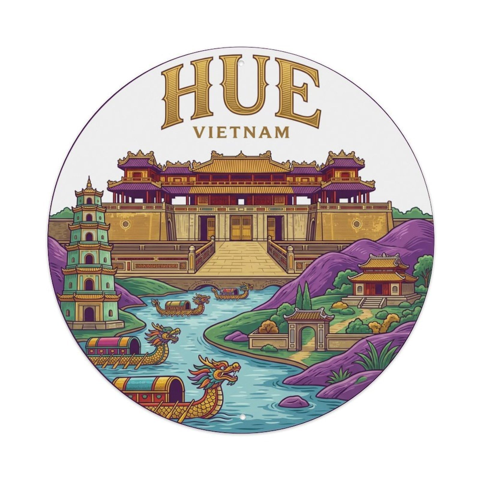 Galvaxio Style Vietnam Retro Travel Hue Metal Tin Sign