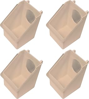 4 Pack of 1 Hole Plastic Quail Pigeon Dove Bird Outside of CAGE Mount FEEDERS