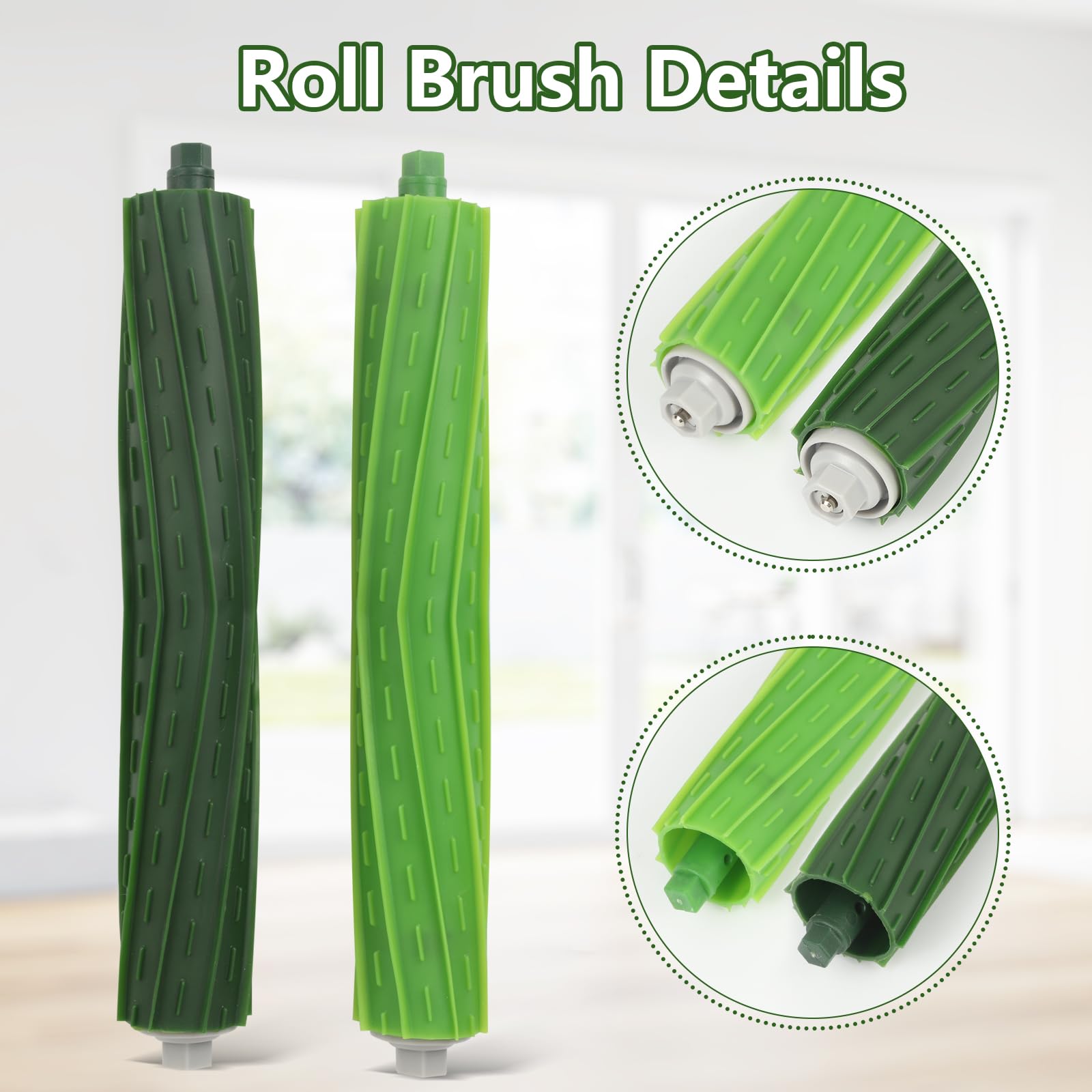 Anvacco Repalcement Parts For IRobot Roomba J Series J5 J6 J7 J8 J9 Robotic Vacuum Accessories Kit, 1 Main Brush, 5 Green Side Brush, 5 Filter, 1 Roomba Vacuum Cleaner Parts