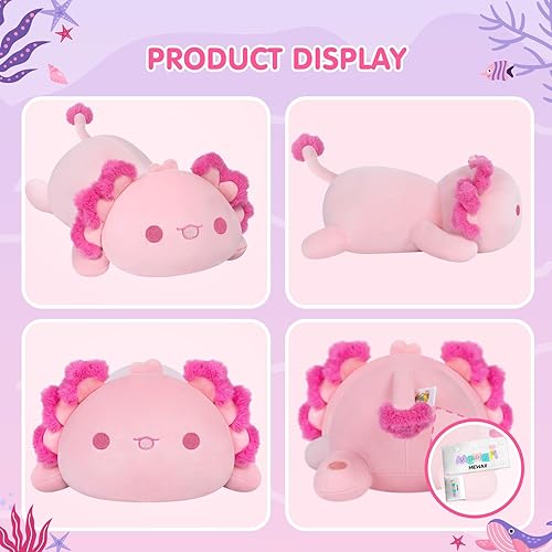 Miniatura 3 de Mewaii Linda almohada de peluche de ajolotl, juguetes de peluche kawaii, peluches esponjosos, almohada corporal para niños y niñas