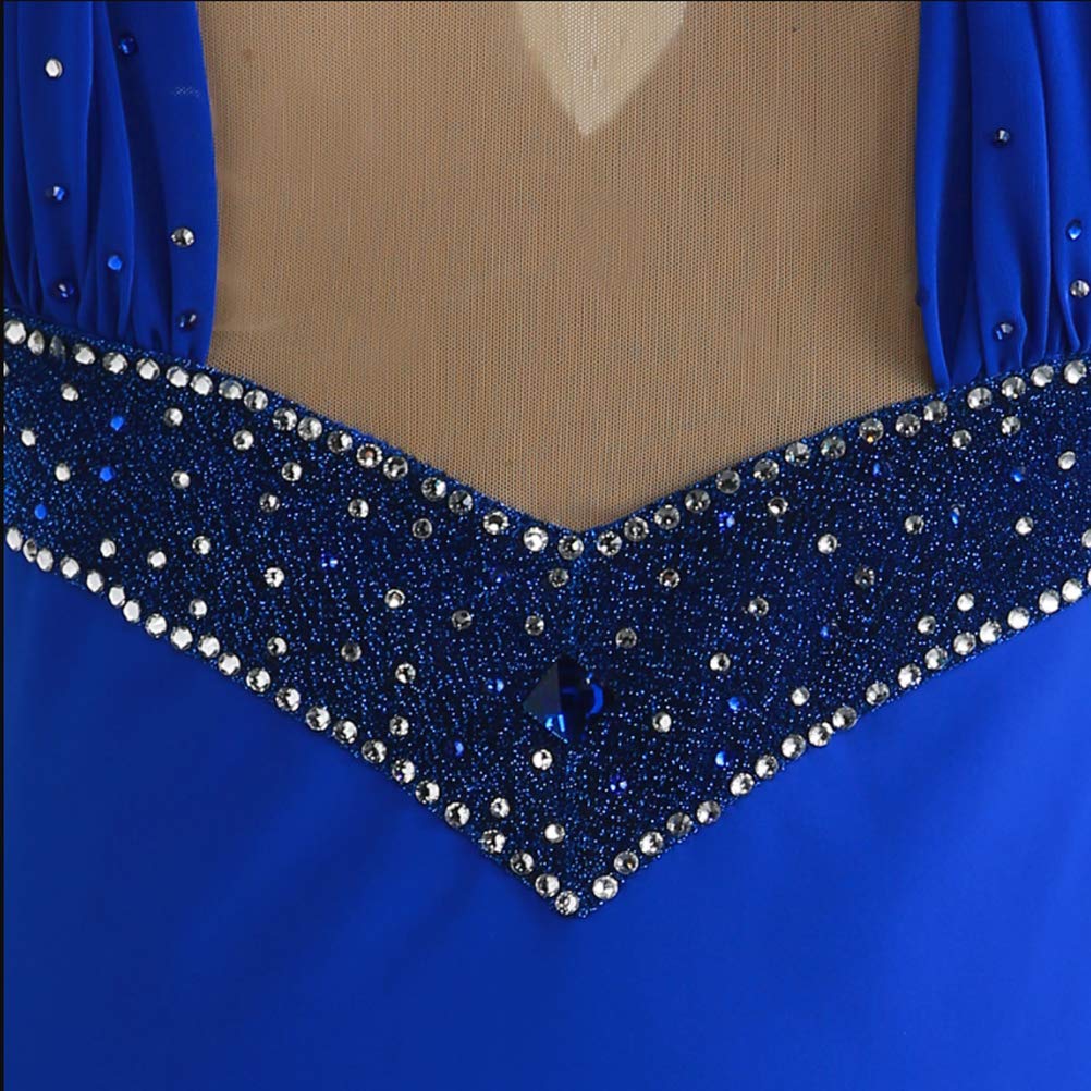 Dziewczęce Stroje do Jazdy na łyżwach Bezrękawnikowy Damski Strój do Gimnastyki Sportowej Ręcznie Robiona Sukienka Jazdy Figurowej Elastyczny Kostium Baletowy do Występów