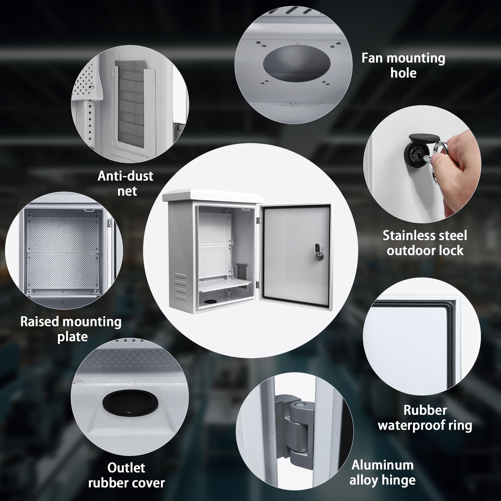 Outdoor Weatherproof Nema Enclosure Electric Box19.7x15.7x9.8 Ventilation — Amazon image 4
